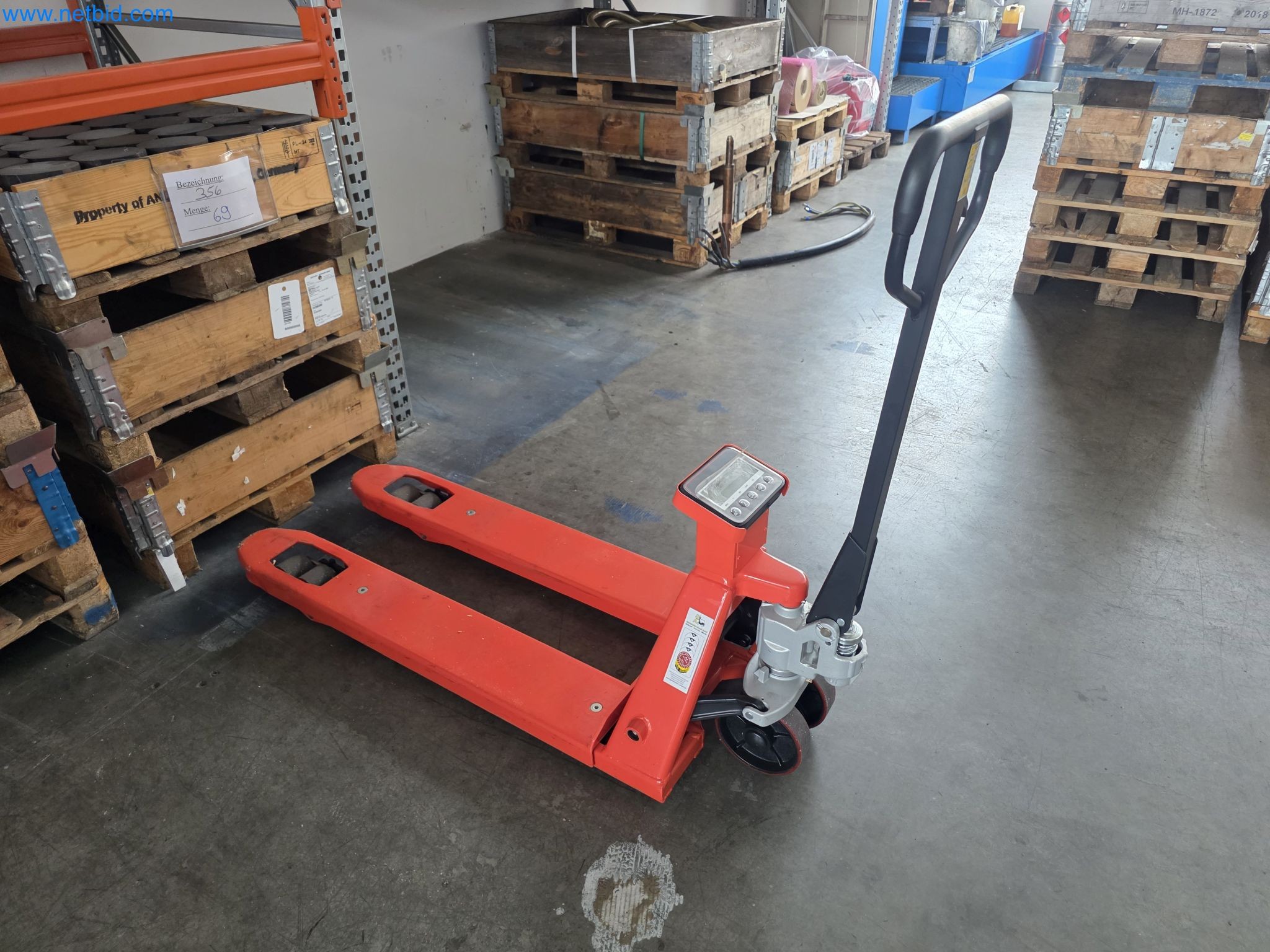 Paletten-Hubwagen mit Waage